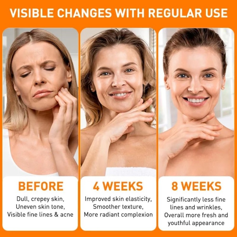 3PCS Vitamin C Face Cream Smooth Wrinkle Moisturizing Firming Lightening