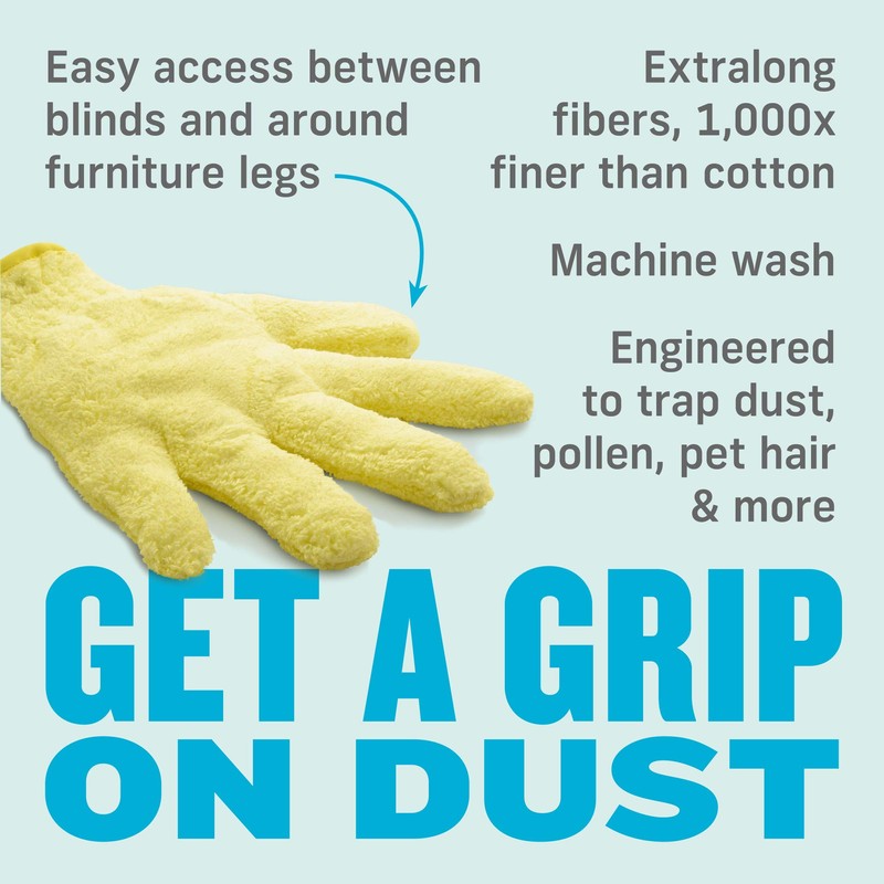 E-Cloth High Performance Dusting Glove, Microfiber Cleaning Cloth, Traps Dust,
