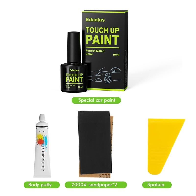 Edantas 25D Snowflake White Touch Up Paint for Mazda Cars,
