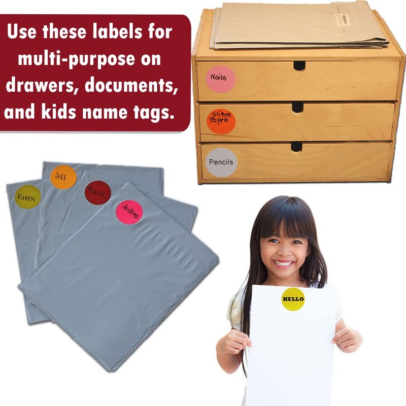 Round Red Sticker Dot Labels 50mm (5cm) for Storage and