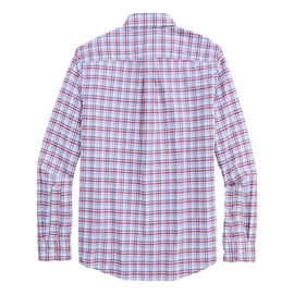 vineyard vines Boys Callwood Plaid Featherweight Performance Shirt, Lighthouse Red