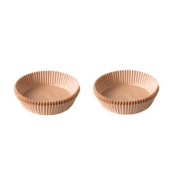 LEOFLA Ofenpapier für Luftfritteuse 100 Stück rundes Futter, antihaftbeschichtet