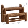 Ikee Design Wooden 2-Tier Bar Bracelet/Bangle Jewelry Holder Stand Display