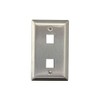 Networx Keystone Wall Plates (2 PORT, STAINLESS STEEL)