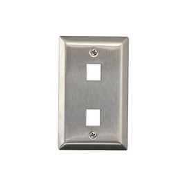 Networx Keystone Wall Plates (2 PORT, STAINLESS STEEL)