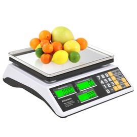 66lb Commercial Food Scale with Price Calculator, Accurate Counting and Dual LCD Display, Digital Price Computing Scale for Farmers' Markets, Retail Outlets, Meat Shops & Deli