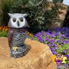 Owlsome Solar Red Owl with Flashing Eyes, Rotating Head, Hooting,