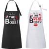 2pcs Kitchen Apron Funny Couples Kitchen Apron with Pocket Adjustable