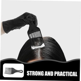 SAFIGLE 2pcs Wide Tooth Rake Comb Small Durable Hairdressing Combs for Men for Detangling Thick Hair Smooth Polished Teeth for Scalp Massage Black Color