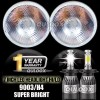 QULOOX Pair 7" Inch Round LED Headlights DRL for Ford