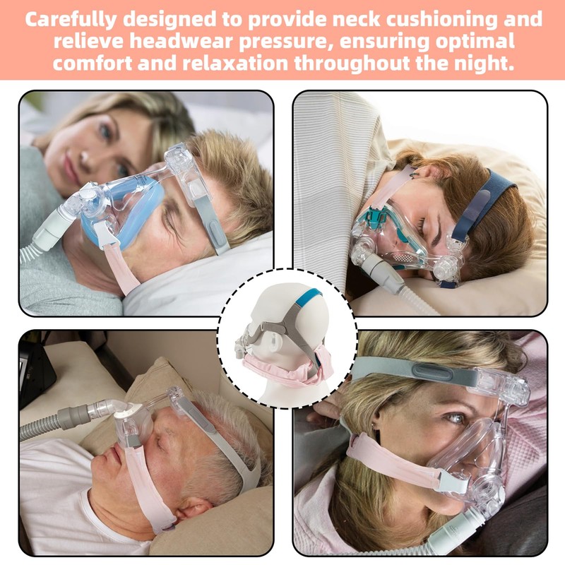 Satin CPAP Neck Pad, CPAP Headgear Strap Covers, CPAP Strap