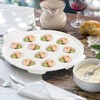 Okllen 4 Pack Ceramic Escargot Plates with 12 Holes and
