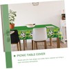 Zerodeko Wear Resistant Pe Table Cover with Soccer Prints Decorative
