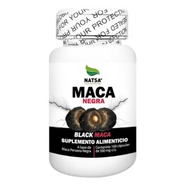 Maca Negra, Black Maca 100 Cápsulas, Calidad Premium Sabor Natural