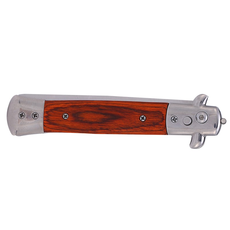 Switchblade Spring Folding Knife Push Button Pocket Comb Oil Hair