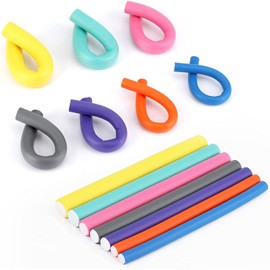 42 Pcs Bendy Rollers Durable Foam Curler Roller Set Flexible Curling Rods Hair Bendy Curlers Tool DIY Salon Hair Styling Curling Sticks with Case