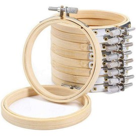 12 Pcs 3 Inch Embroidery Hoops, Cross Stitch Hoop Ring Supplies Bamboo Circle for DIY Art Craft