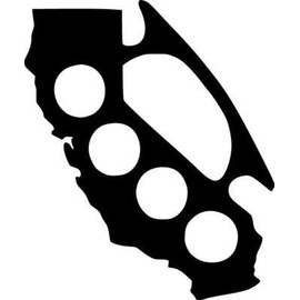 STICKER DAD California Knuckles Vinyl Decal - Size: 5", Color: Black - for Windows, Walls, Bumpers, Laptop, Lockers, etc.