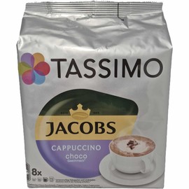 usy Bundle für Tassimo T-Disc Jacobs Cappuccino Choco 8 Portionen (208g Packung) + usy Block