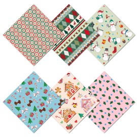 CREATCABIN 6 Packung Weihnachts Brillenputztuch Mikrofasertuch Weich Mehrfarbig Reiniger Für Sonnenbrillen Wiederverwendbar Dicke Tücher Tücher Für Brillen Kameras Handylinsen Bildschirme 15.5x15.5cm