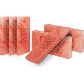 PSB Himalayan Pink Salt Tiles 8"x4"x1" for Spa, Sauna - Salt Bricks for Salt Wall, Pack of 10 Salt Blocks of 2.9 lbs for Home Decor