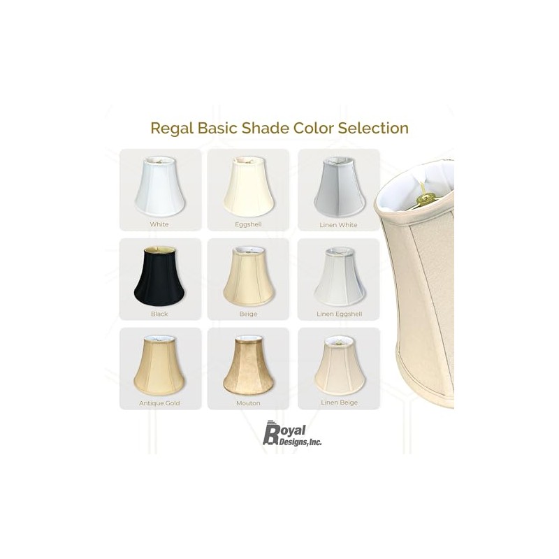 Royal Designs, Inc. BSO-704RC-8BLK/GL True Bell Basic Lamp Shade with