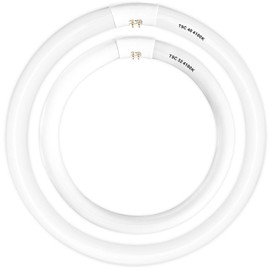 FC16T9/CW 40 Watt and FC12T9/CW 32W Set Cool White, 16'' T9 40 Watt Circline Light Bulbs, 12 inch 32W Circular Fluorescent Tube, Round Fluorescent Bulb CRI 82, 4100K, 5300 Lumen G10q