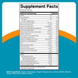 SmartyPants Teen Guy Multivitamin Gummies, Omega 3 (DHA/EPA), Vitamin D3, C, Vitamin B12, B6, A, K & Zinc, Folate, Gluten Free, Fruit Flavor, 60 Count (30 Day Supply)