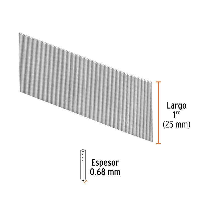 Truper CLANEU-23-25, Caja con 10000 clavos calibre 23, 25 mm