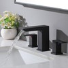 VCCUCINE Black Waterfall Bathroom Faucet 8 Inch Widespread Bathroom Sink