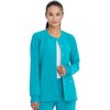 Dickies Scrub Jackets for Woman Snap Front Warm-up Jacket with 2 Pockets - DK305, S, Teal Blue