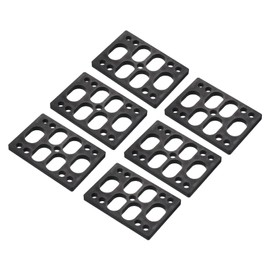 PATIKIL 6mm Skateboard Riser Pads Plastic Longboard Riser Pads Angle Wedge Shock Pads for Skateboard Trucks Black