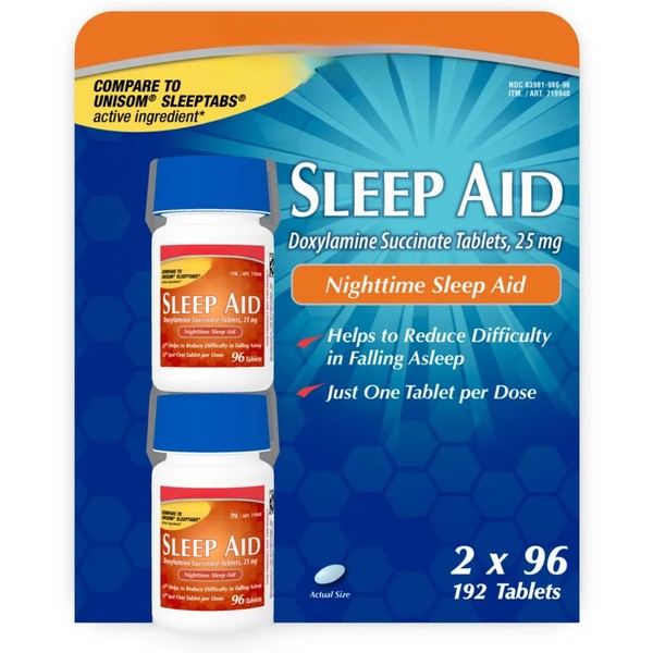 SCHMIDT EMPIRE Nighttime Sleep Aid, 192 Tablets, 25 mg Doxylamine