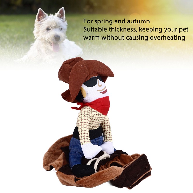 Cowboy Pet Costume Breathable Comfortable Polyester Dog Cloth Decorative Funny