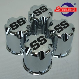 STEELENG Golf Cart UTV ATV Wheel Rim 'SS' Chrome Center Caps (Set of 4)