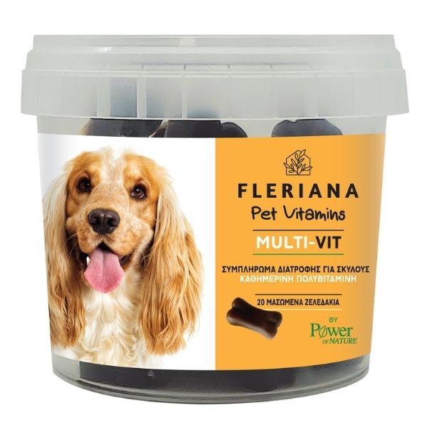 Fleriana Pet Vitamins Multi-Vit Multivitamin for Dogs 120 g 20 Chewable Jelly Bones