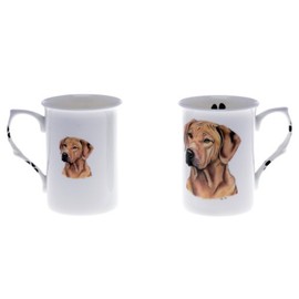 (BB50) Set of 2 Bone China BEAKERS/Mugs Rhodesian Ridgeback Dog Presentation Gift Boxed- Lovely Gift, Kirsty Jayne China, Hand Decorated