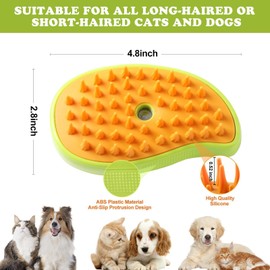 Cat Brush with Steam, Steam Brush Cat, Cat Brush 3-in-1, Cat Steamy Brush, Pet Hair Brush, Fur Brush, Cat Massage Brush, Eliminate Flying Hair for Cats and Dogs