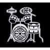 Large Drum Kit Metal Cutting Die, Drums, Cymbals, Stencils, Rock