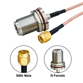 Urcianow 20 cm 2 Pieces SMA to N Female RG316 50 Ohm Waterproof for Antenna