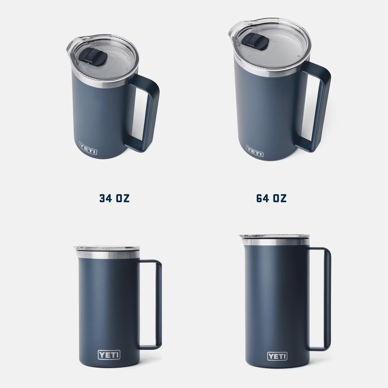 YETI Rambler 34 oz Pitcher, Vacuum Insulated, Stainless Steel with
