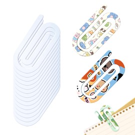 FHUIEWRY 20 Pack Sublimation Blanks Acrylic Paper Clips, 4x2inch Clear Jumbo Paper Clips Blanks Sublimation PaperClips for Heat Transfer DIY Design, Gifts,Office School Crafts Supplies