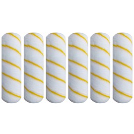 Paint Roller Sleeves 9 inch Pack of 6 Roller Covers for Paint Roller Set, Walls & Ceilings House Painting Supplies, Paint Roller Pile Refills