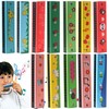 TIVUNORON Wooden Holes Harmonica Child, 12 Colour Harmonica Toy, Cartoon