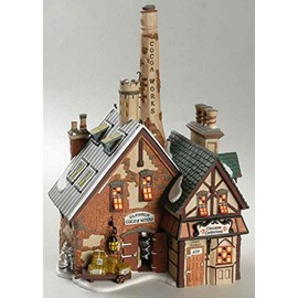 Department 56 Dickens' Village Glendum Cocoa Works Lighted Porcelain Collectible Building