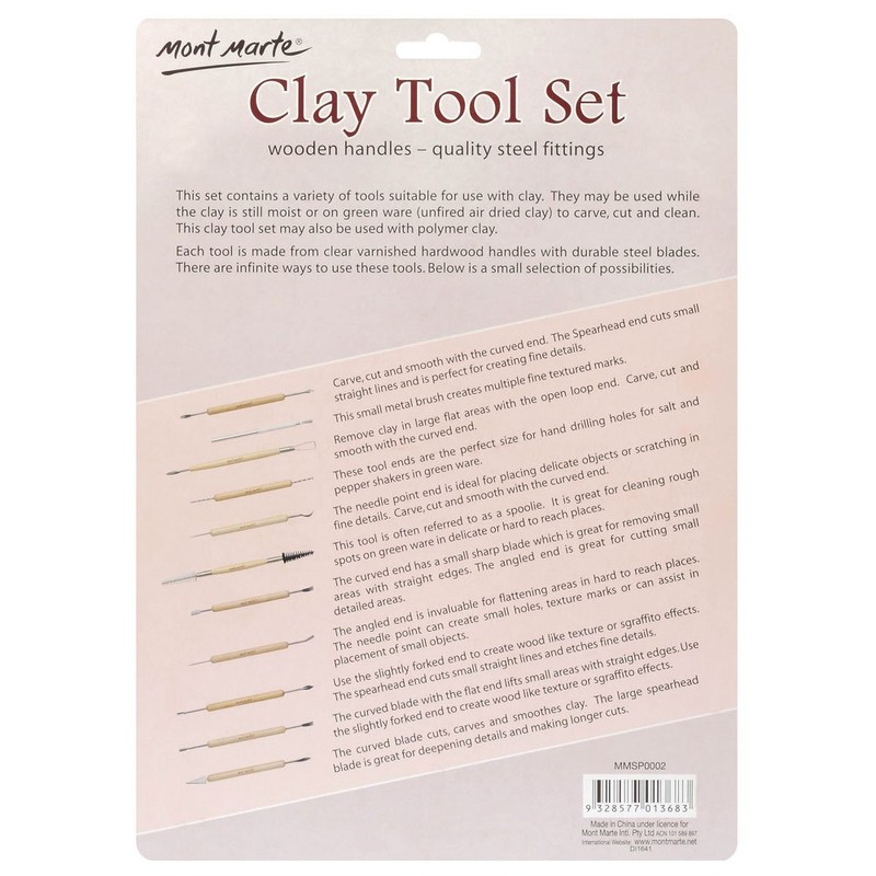Mont Marte Clay Tool Set 11pce