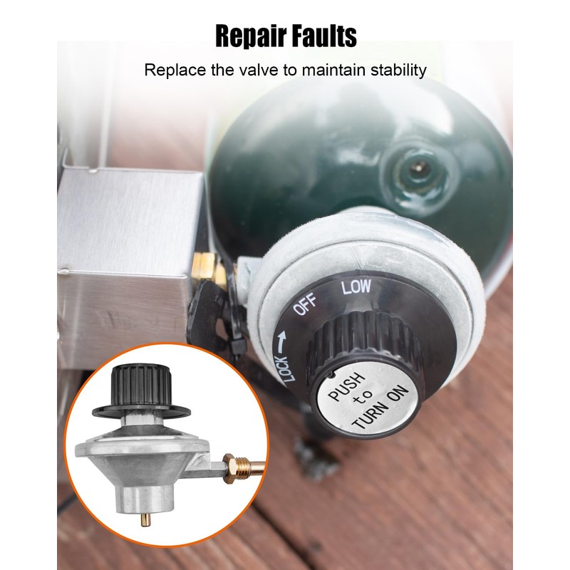 Gas Grill Control Valve with Knob Fit for Masterbuilt Smoke