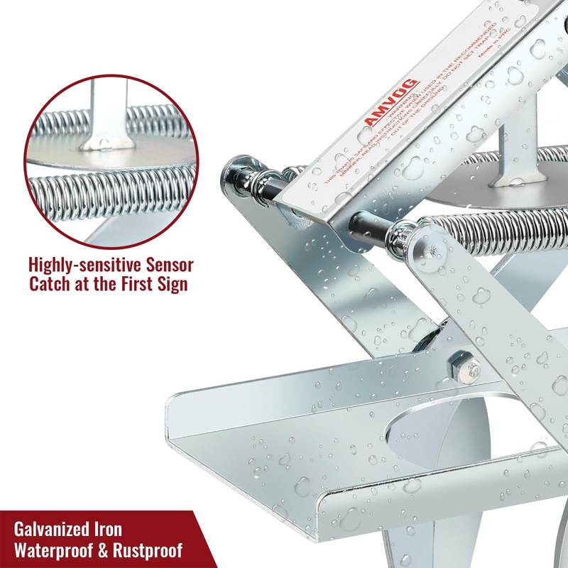 AMVOG Upgrade Mole Scissor Traps, EasySet Mole Traps That Kill,