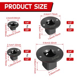 4PCS Low Profile Impact Socket Adapter Set for Tight Spaces, Magnetic Drive Ratchet Adapter Set 3/8" to 1/2", 1/4" to 3/8", 1/2" to 3/4",3/4" to 1", Cr-Mo Steel, With 1/4" Ratchet Wrench
