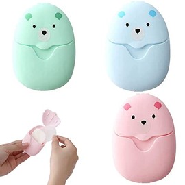 3Pcs Disposable Soap Paper,Disposable Soap wipesï¼Foaming Paper Soap Flakes Portable Travel Soap Paper Sheets for Travel Camping Hiking Outdoor Cleaning Handï¼150 Sheets Disposable Portable Travel Paper